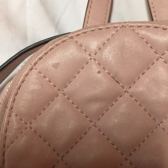 Authentic Michael Kors Rhea pink quilted leather backpack main image 6